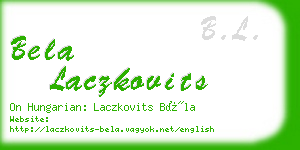 bela laczkovits business card